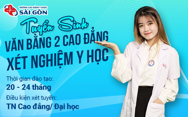 tuyển sinh văn bằng 2 cao đẳng xét nghiệm y học