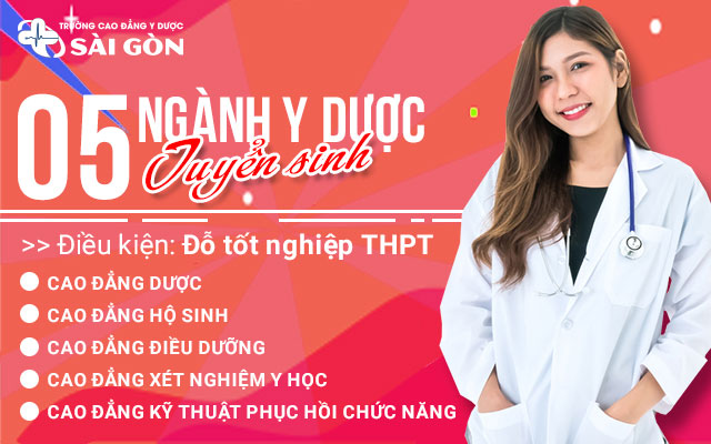 Trường Cao đẳng Y Dược Sài Gòn tuyển sinh Văn bằng 2 5 ngành học vàng
