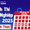 Chi tiết lịch thi tốt nghiệp THPT 2025 [Chính thức]